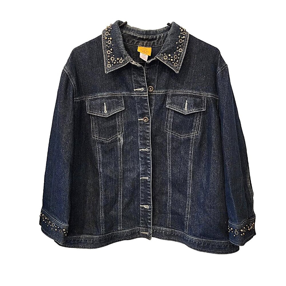 Steampunk Themed Jean Jacket by Ruby Rd. - Size 20W